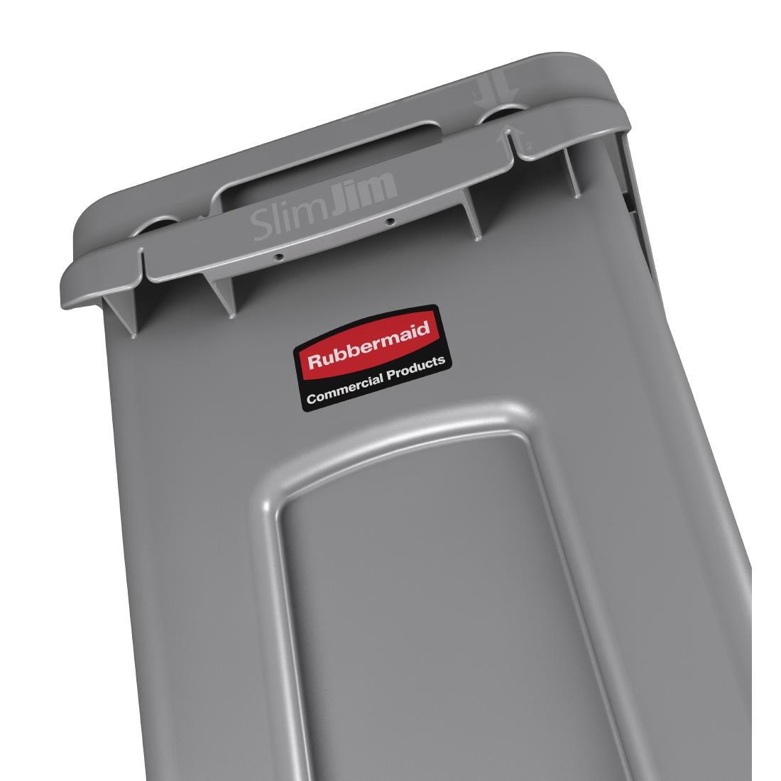 Rubbermaid Slim Jim Container with Venting Channels Grey 60Ltr