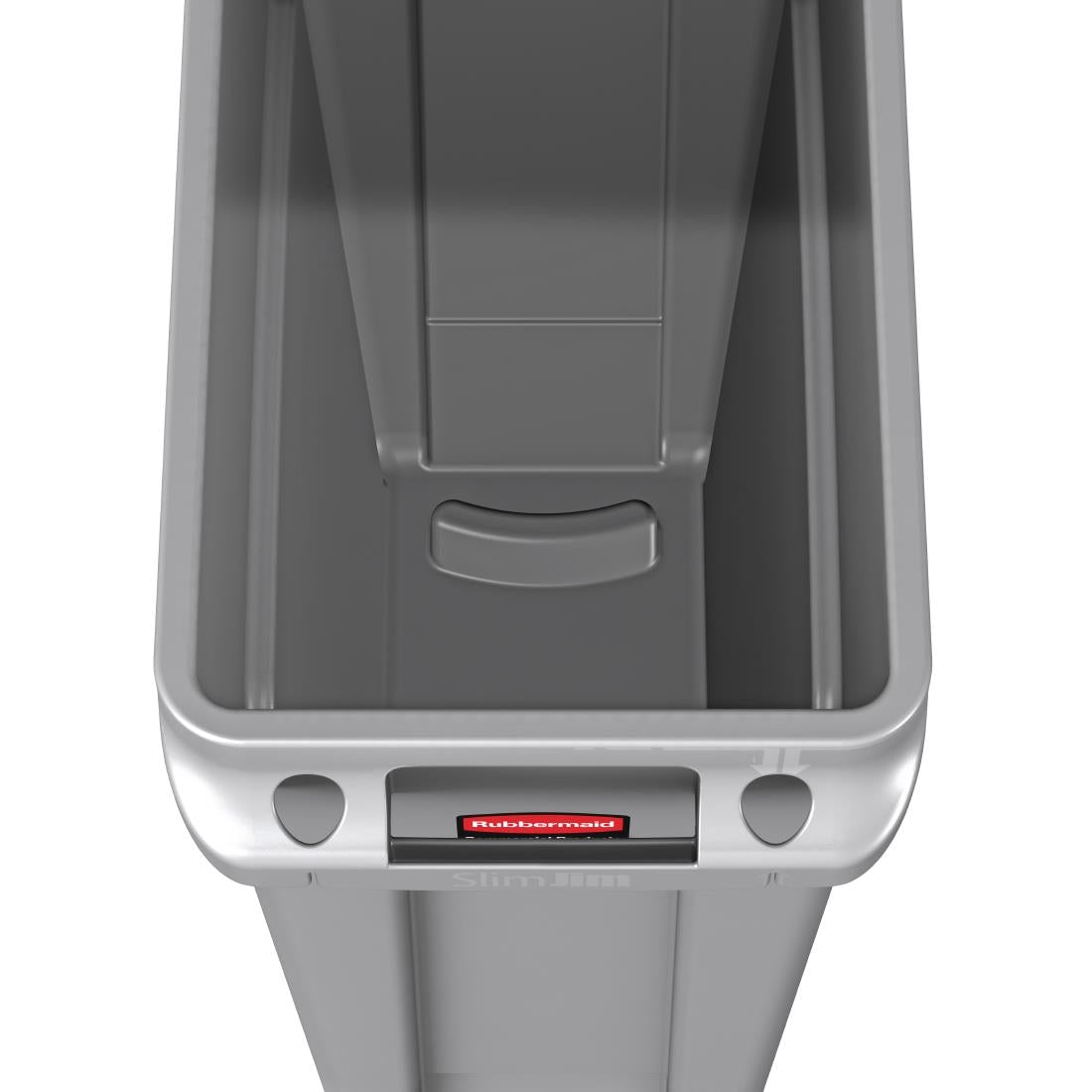 Rubbermaid Slim Jim Container with Venting Channels Grey 60Ltr