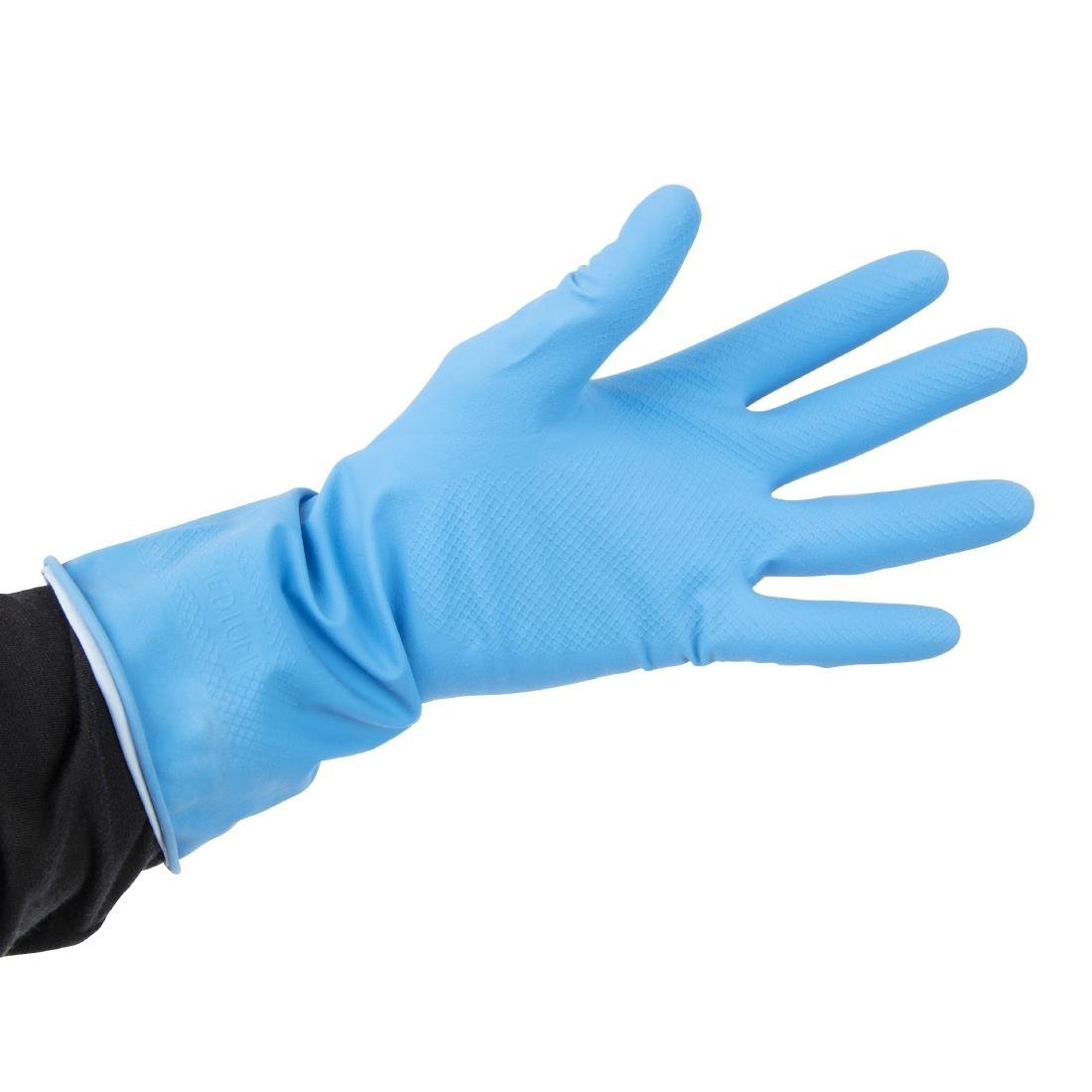 Jantex Latex Household Gloves Blue Small
