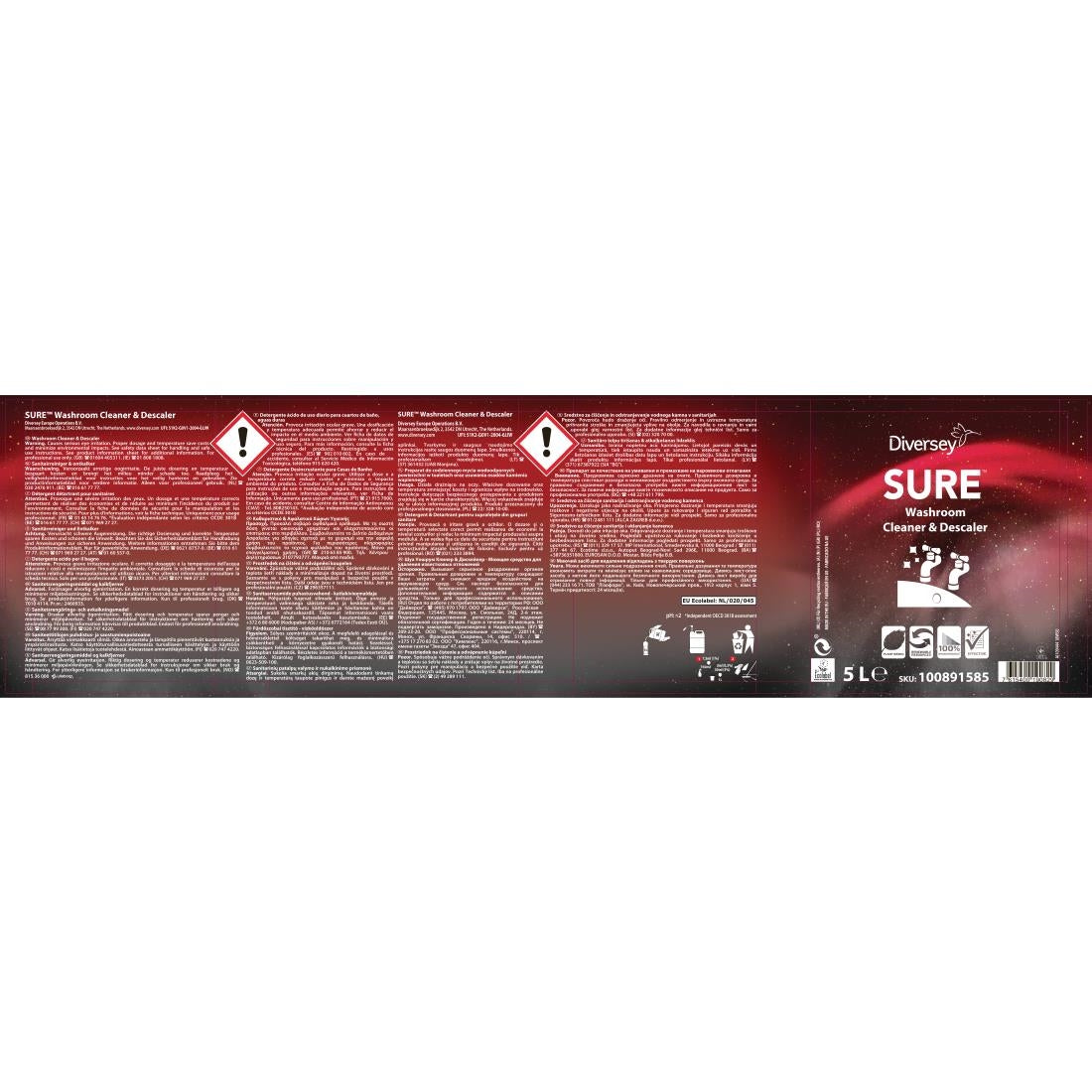 SURE Washroom Cleaner and Descaler Concentrate 5Ltr