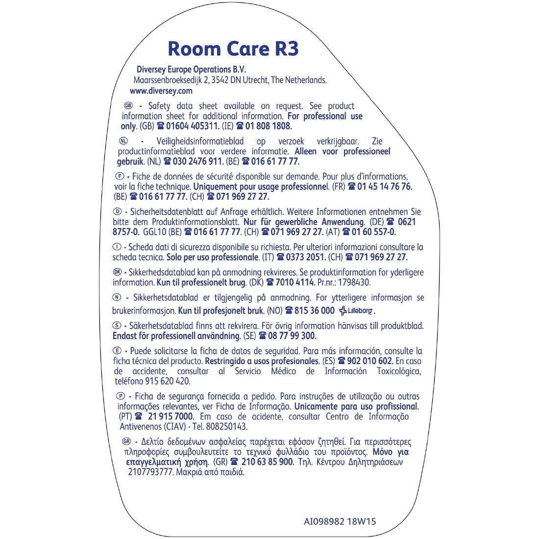 Room Care R3 Glass and Multi-Surface Cleaner Ready To Use 750ml