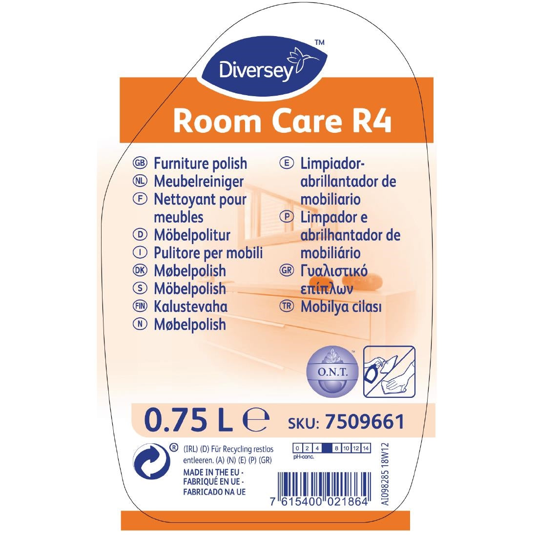 Room Care R4 Furniture Polish Ready To Use 750ml