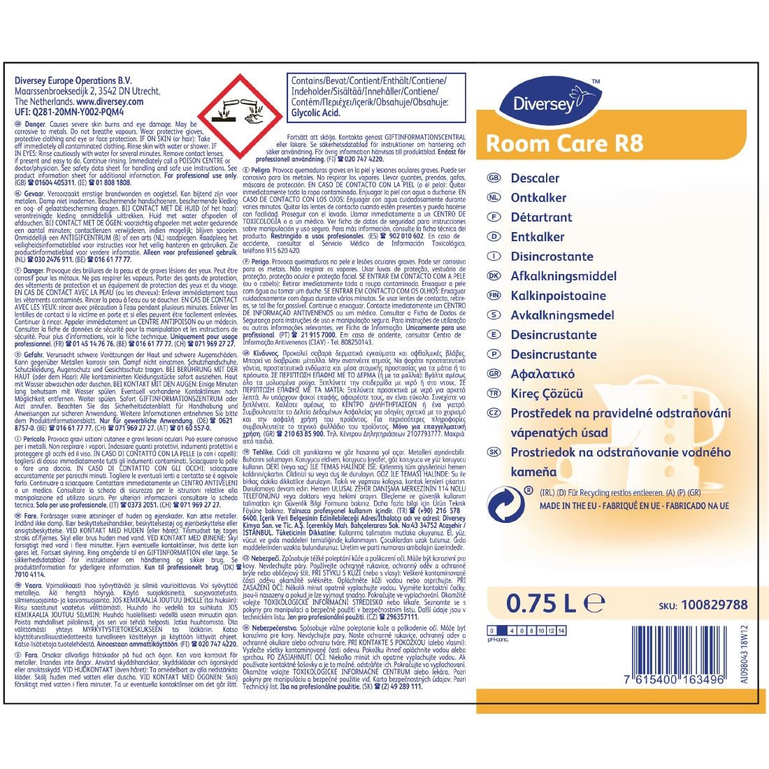 Room Care R8 Descaler Ready To Use 750ml