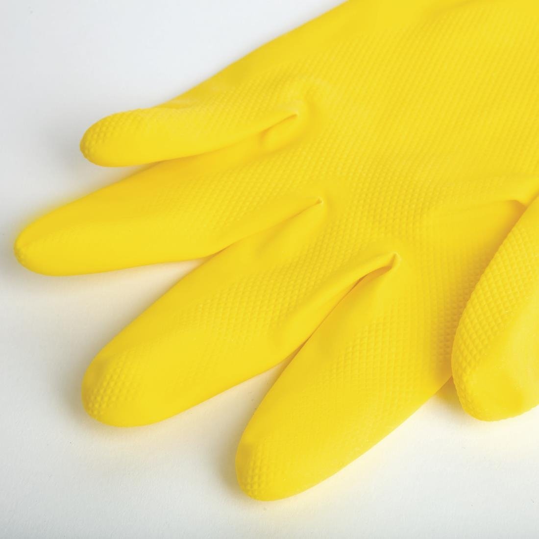 MAPA Vital 124 Liquid-Proof Light-Duty Janitorial Gloves Yellow Medium