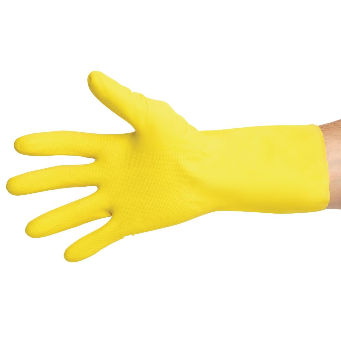MAPA Vital 124 Liquid-Proof Light-Duty Janitorial Gloves Yellow Small