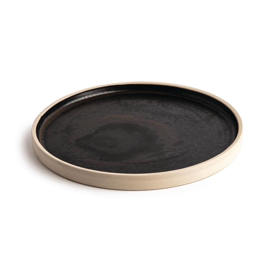 Olympia Canvas Flat Plates Delhi Black 250mm (6 Pack)