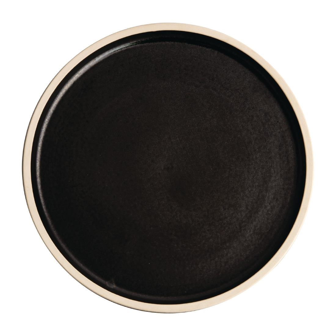 Olympia Canvas Flat Plates Delhi Black 250mm (6 Pack)