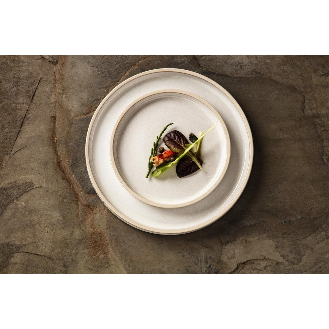 Olympia Canvas Flat Plates Murano White 250mm (6 Pack)