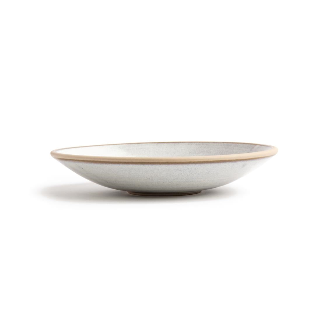 Olympia Canvas Shallow Tapered Bowls Murano White 200mm (6 Pack)