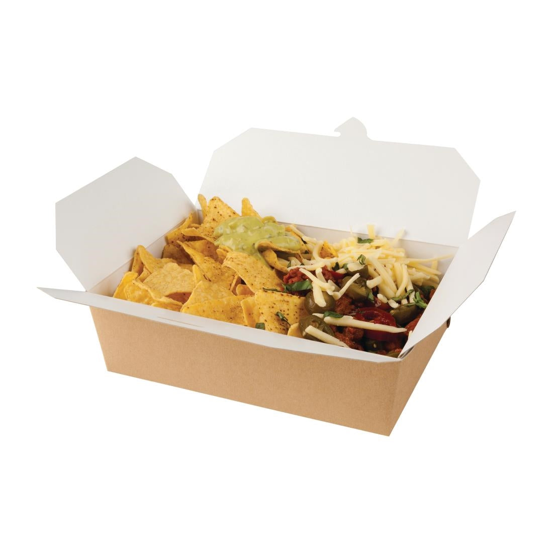 Colpac Recyclable Kraft Microwaveable Food Boxes 1950ml / 68oz (200 Pack)