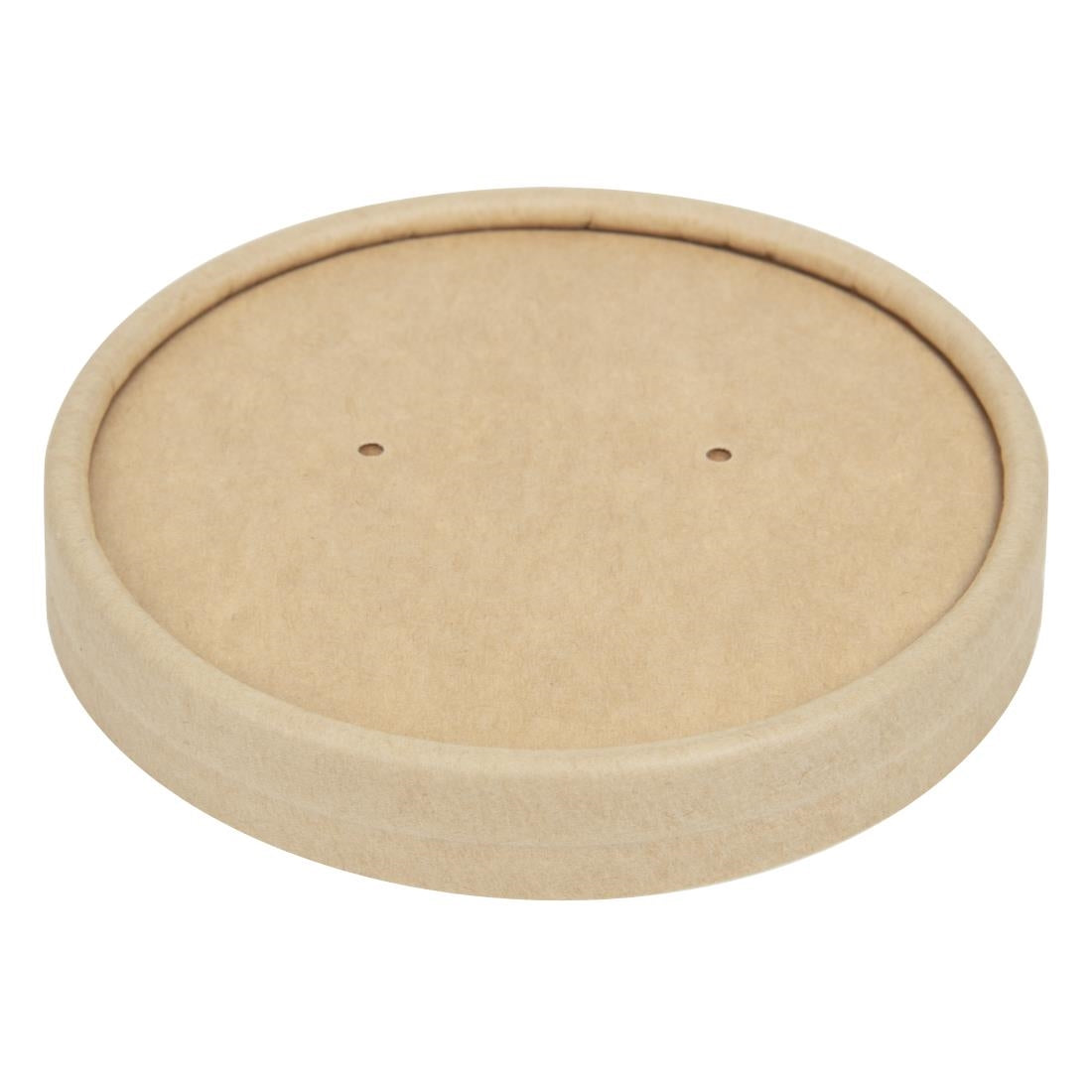Colpac Recyclable Kraft Microwavable Soup Cup Lids 8oz and 12oz (500 Pack)