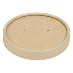 Colpac Recyclable Kraft Microwavable Soup Cup Lids 8oz and 12oz (500 Pack)