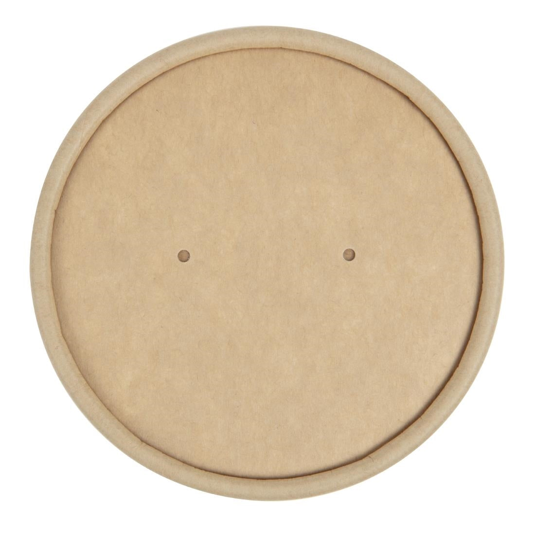 Colpac Recyclable Kraft Microwavable Soup Cup Lids 8oz and 12oz (500 Pack)