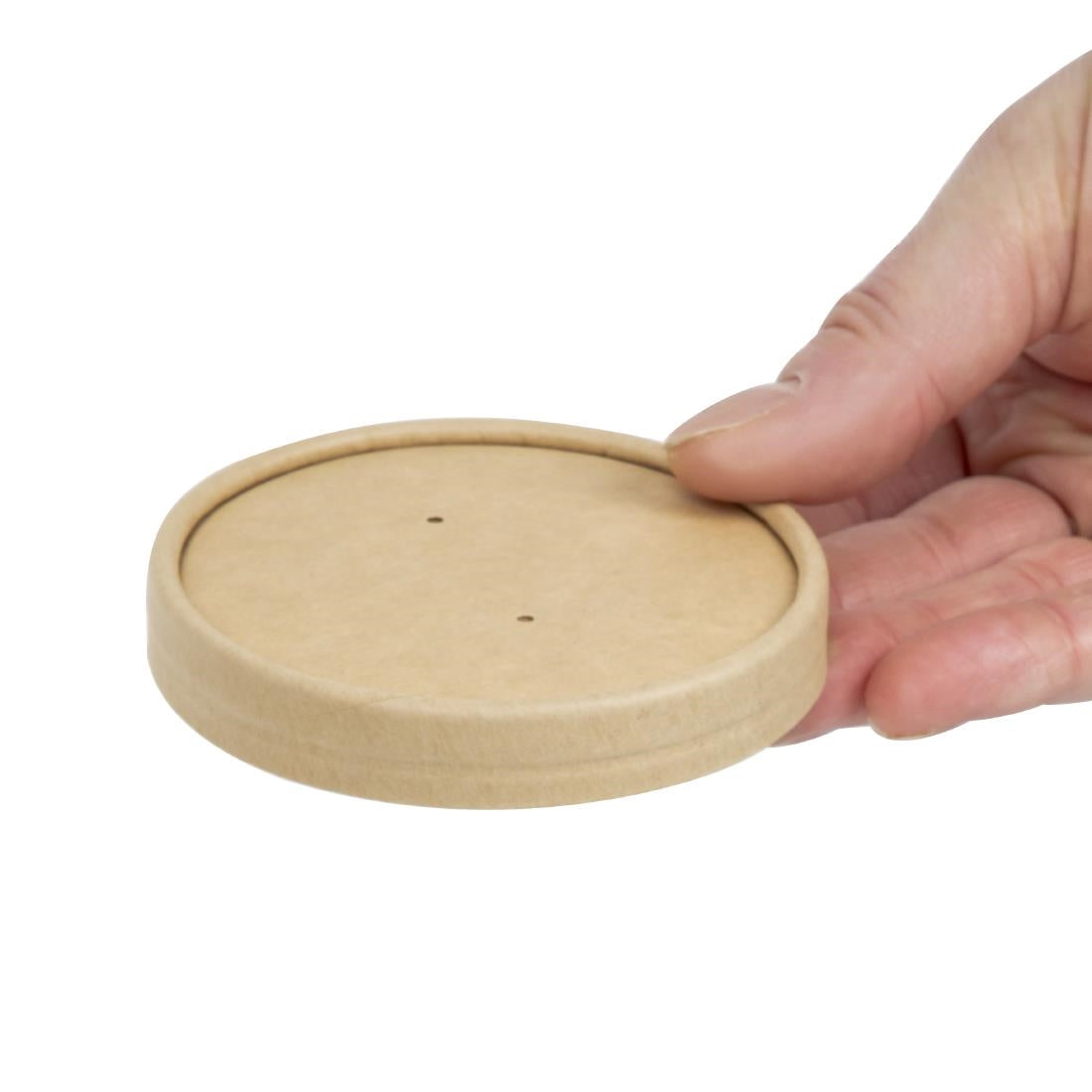 Colpac Recyclable Kraft Microwavable Soup Cup Lids 8oz and 12oz (500 Pack)