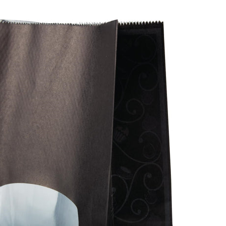 Colpac Recyclable Paper Sandwich Bags With Window Black (250 Pack)