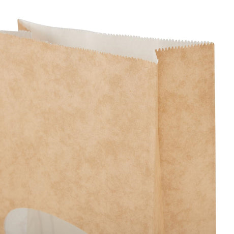 Colpac Recyclable Paper Sandwich Bags With Window Kraft (250 Pack)