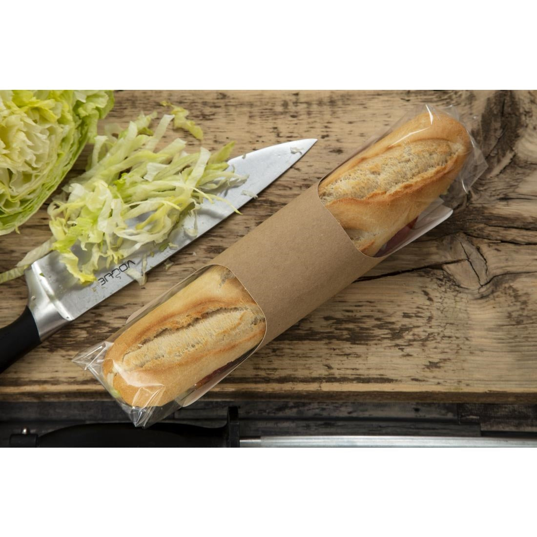 Colpac Clasp Clip Recyclable Kraft Baguette Packs (500 Pack)