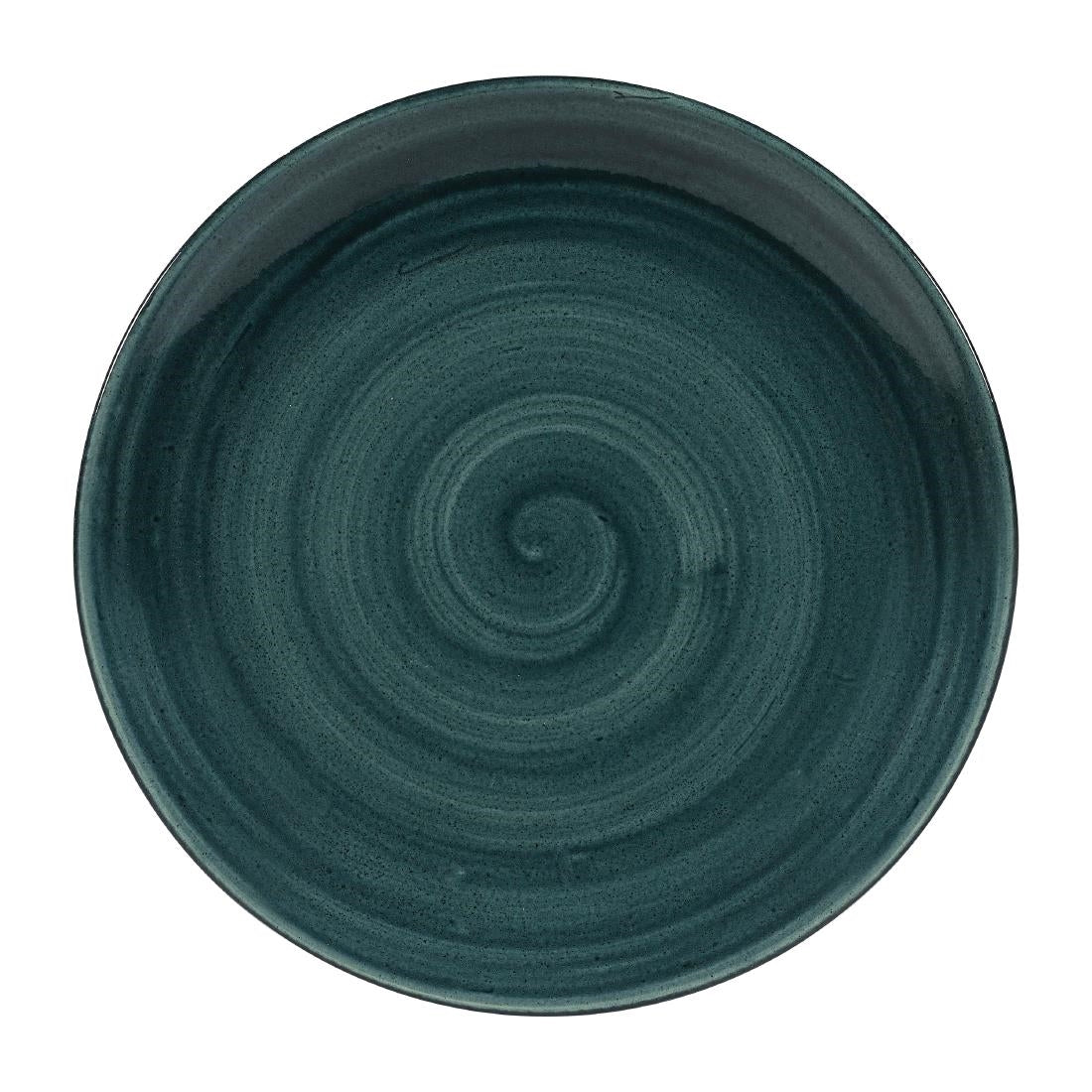 Churchill Stonecast Patina Coupe Plates Rustic Teal 260mm (12 Pack)