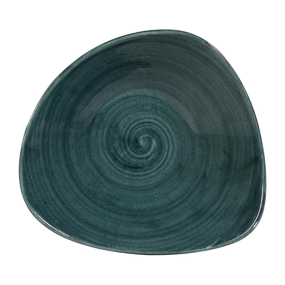 Churchill Stonecast Patina Triangular Bowls Rustic Teal 21oz 235mm (12 Pack)