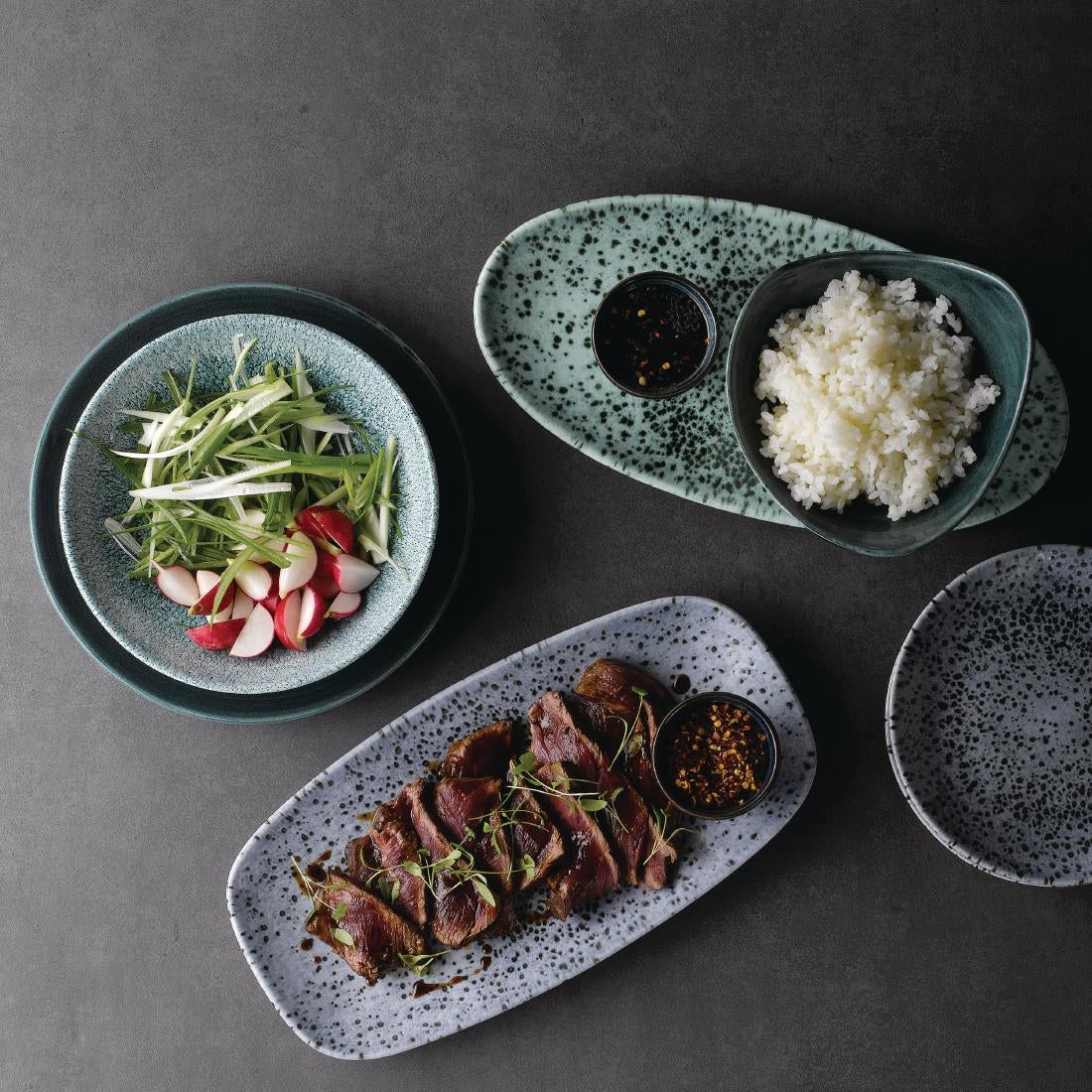 Churchill Stone Coupe Bowls Aquamarine 15oz 182mm (12 Pack)