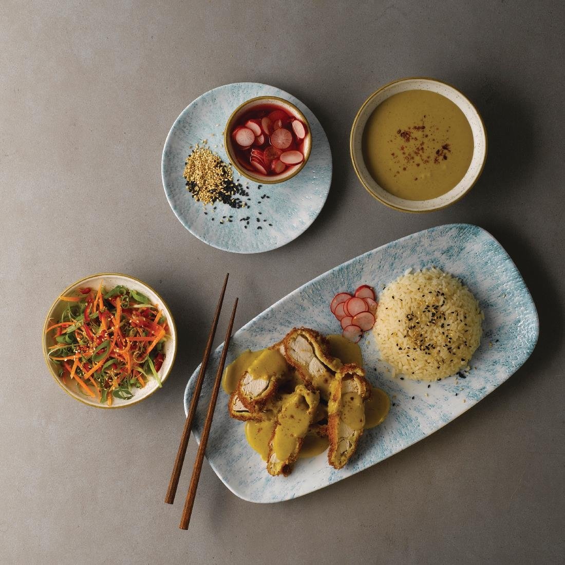 Churchill Stone Coupe Plates Aquamarine 165mm (12 Pack)