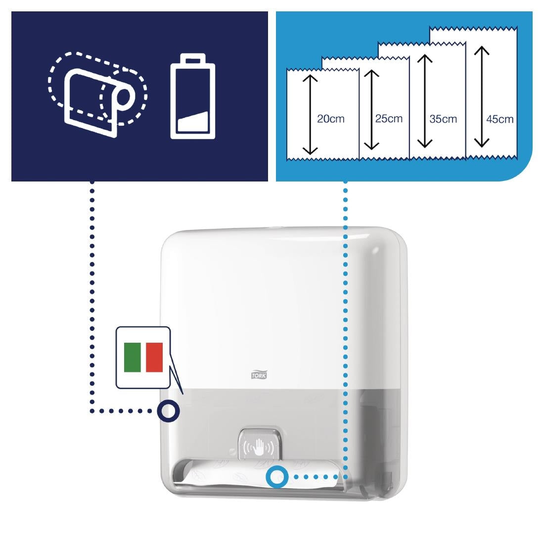 Tork Matic Automatic Hand Towel Roll Dispenser White
