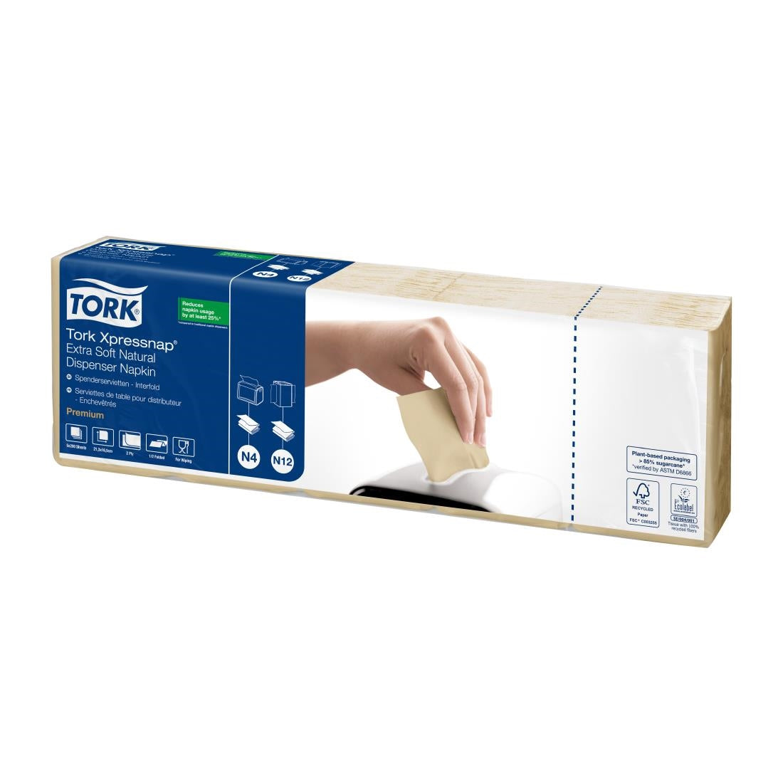 Tork Xpressnap Extra Soft Dispenser Napkins Natural N4 (8000 Pack)