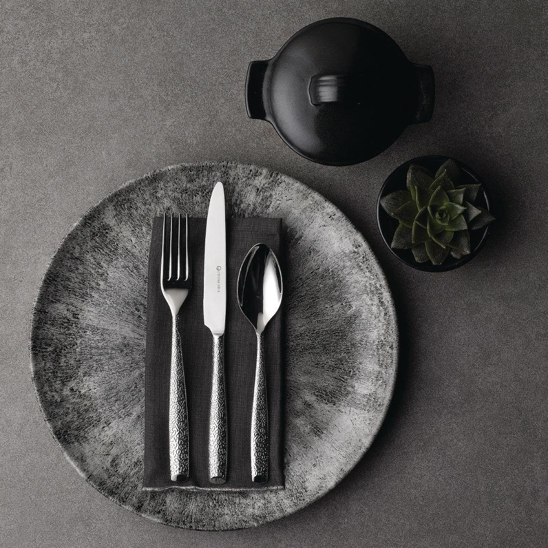 Churchill Stone Quartz Black Evolve Coupe Plates 288mm (12 Pack)