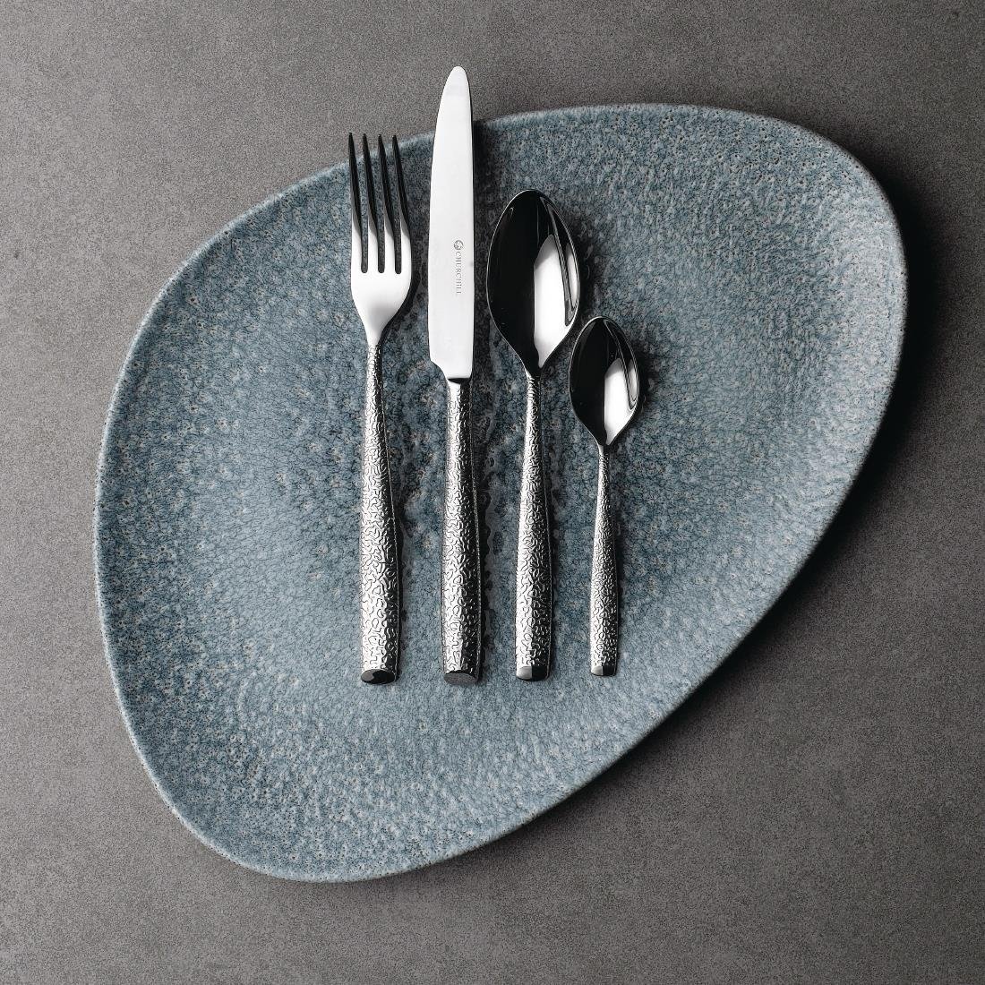 Churchill Studio Prints Raku Triangular Plates Topaz Blue 200mm (12 Pack)