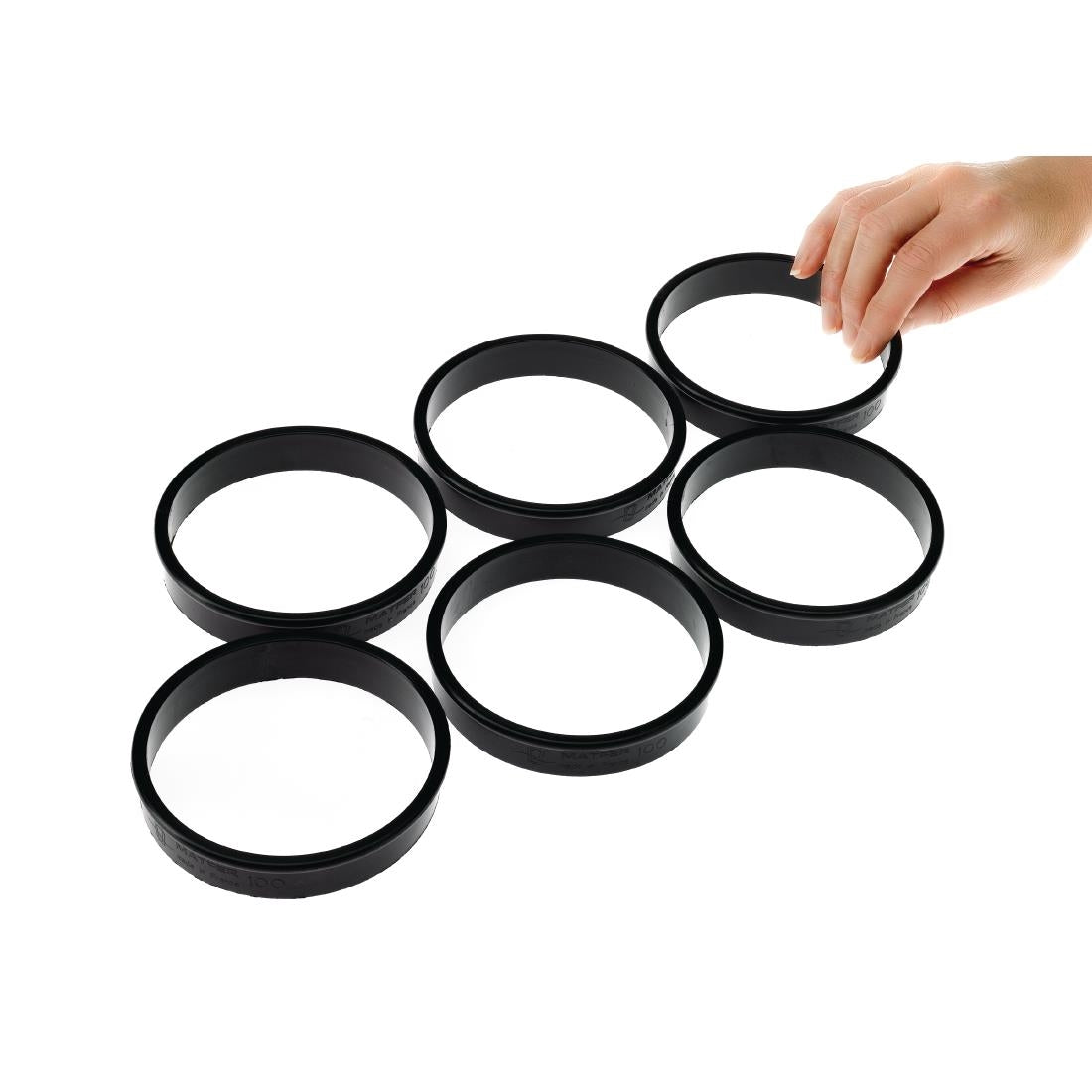 Matfer Bourgeat Exoglass Tart Ring 100mm (6 Pack)