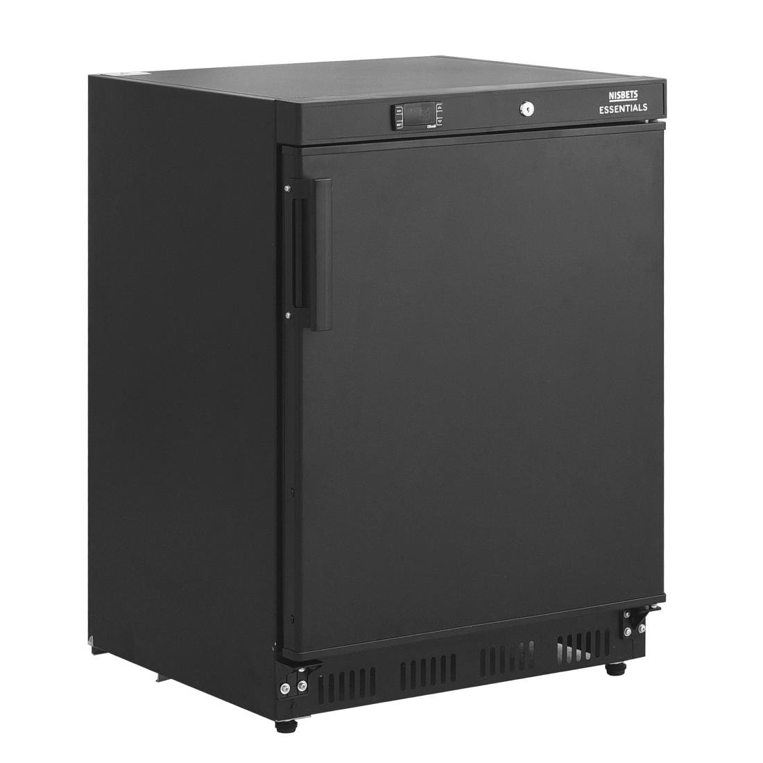 Nisbets Essentials Undercounter Refrigerator Black - 150Ltr