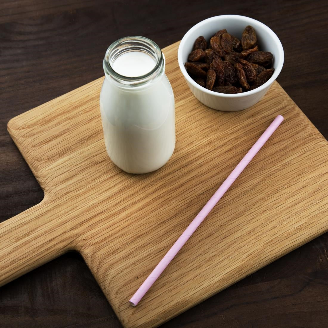 Fiesta Compostable Paper Straws Pink (250 Pack)