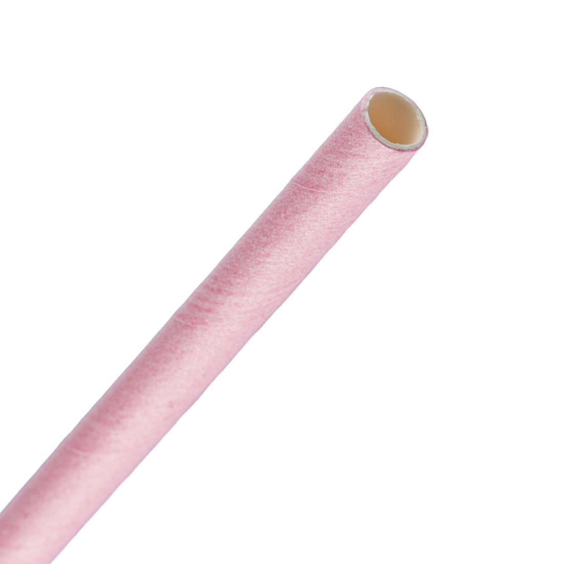 Fiesta Compostable Paper Straws Pink (250 Pack)