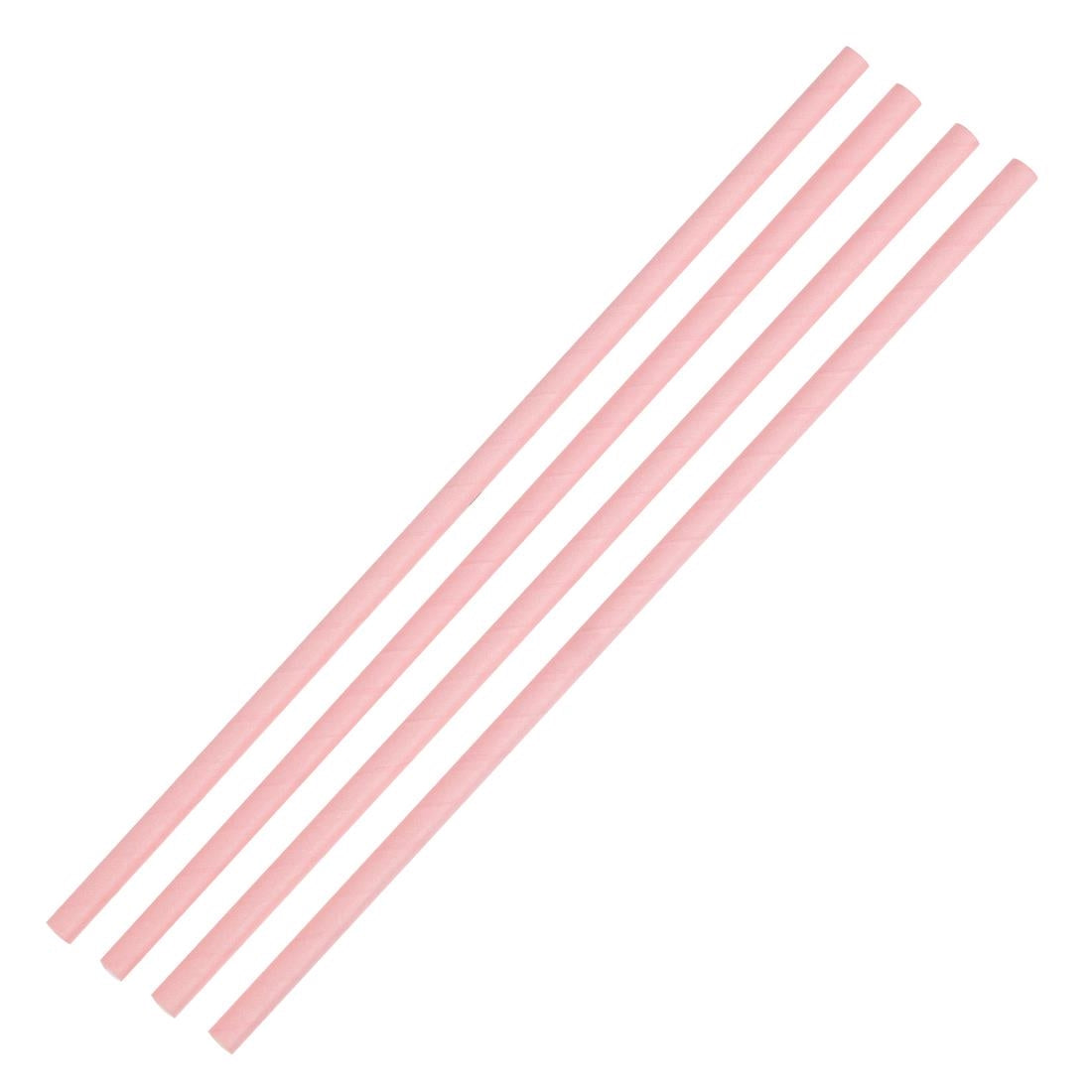 Fiesta Compostable Paper Straws Pink (250 Pack)