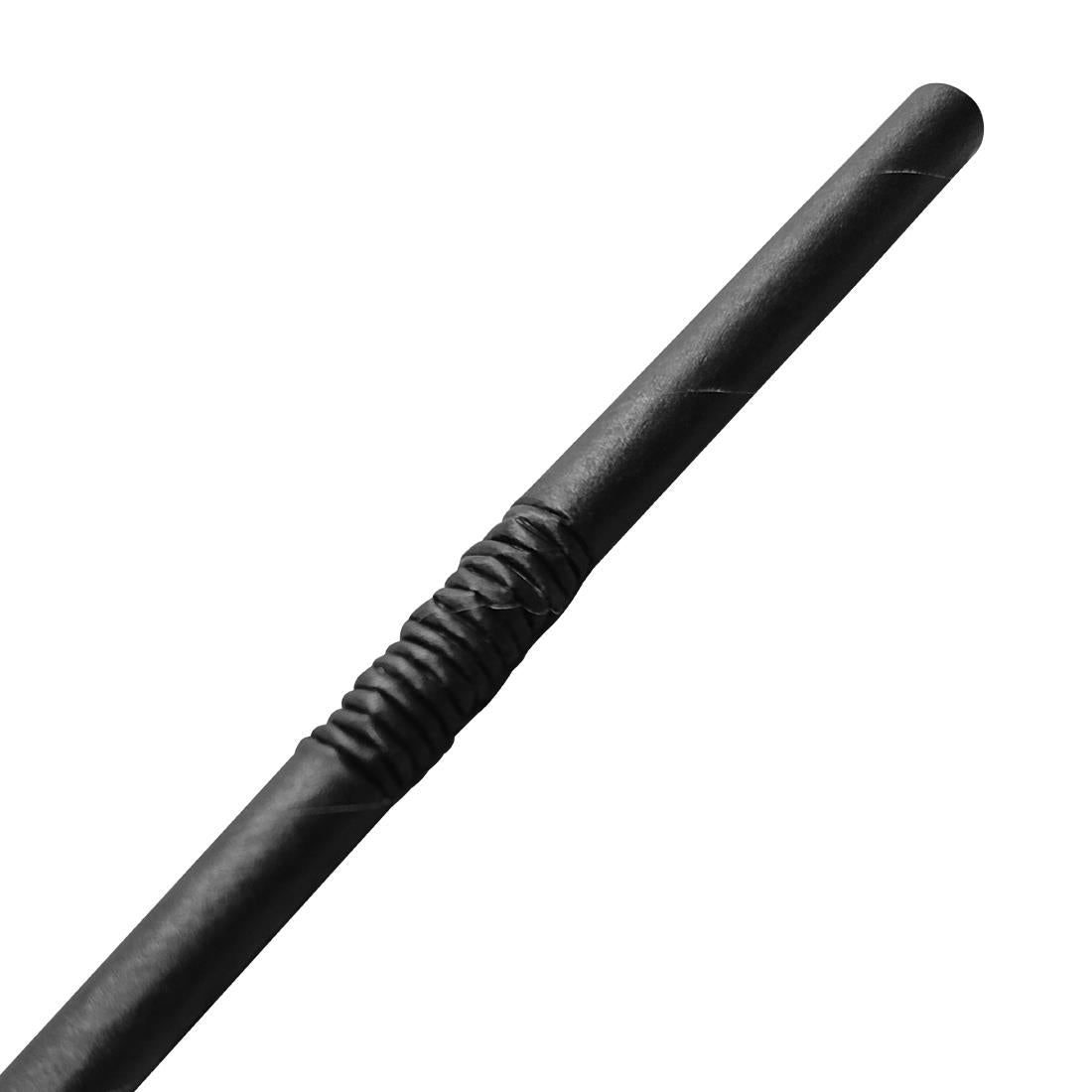 Fiesta Compostable Bendy Paper Straws Black (250 Pack)