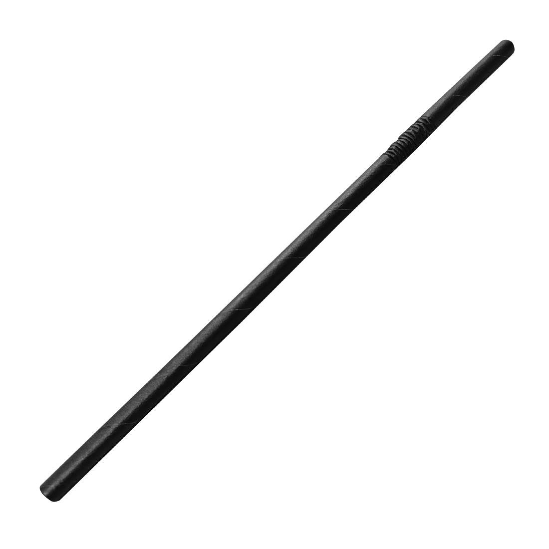 Fiesta Compostable Bendy Paper Straws Black (250 Pack)