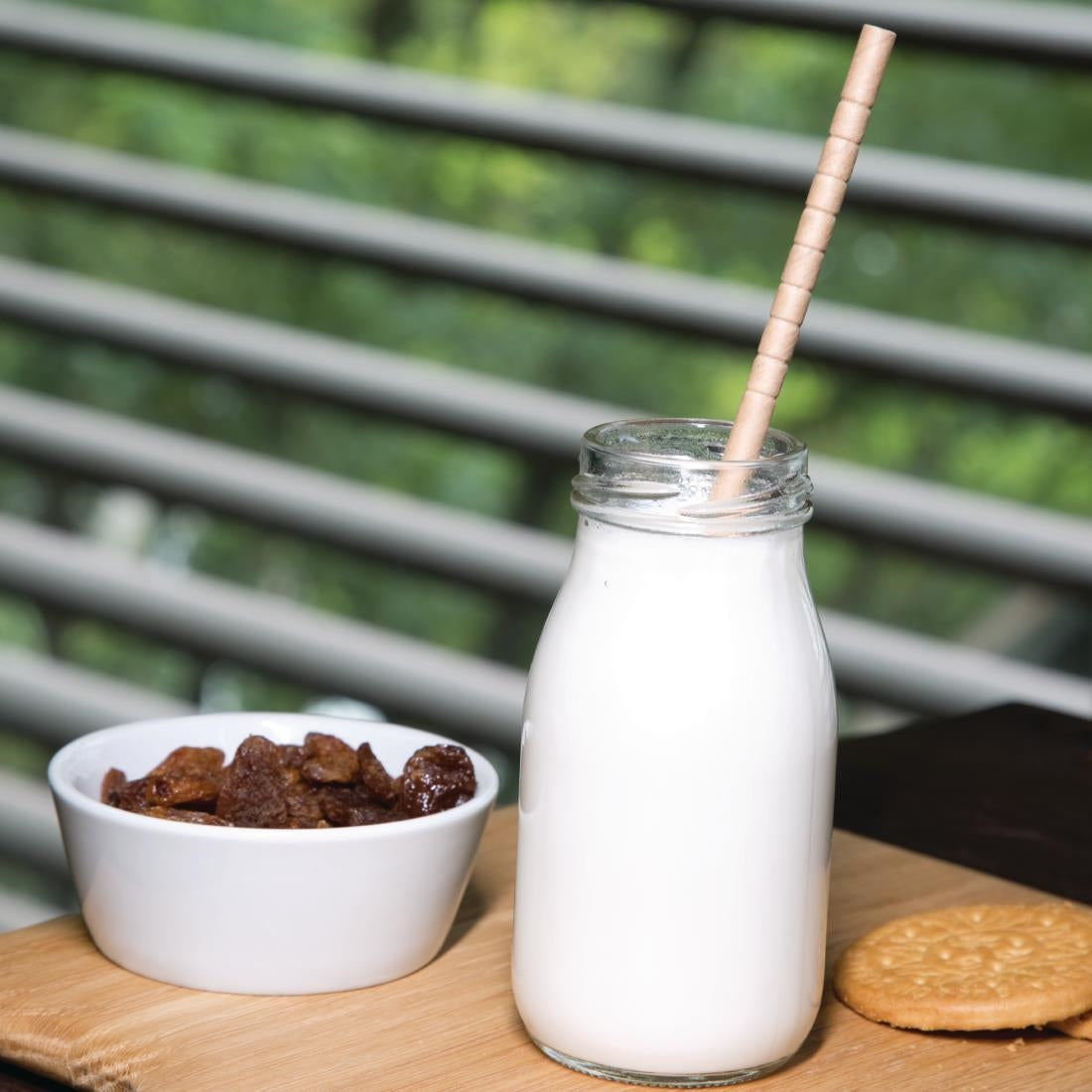 Fiesta Compostable Bendy Paper Straws Kraft (250 Pack)