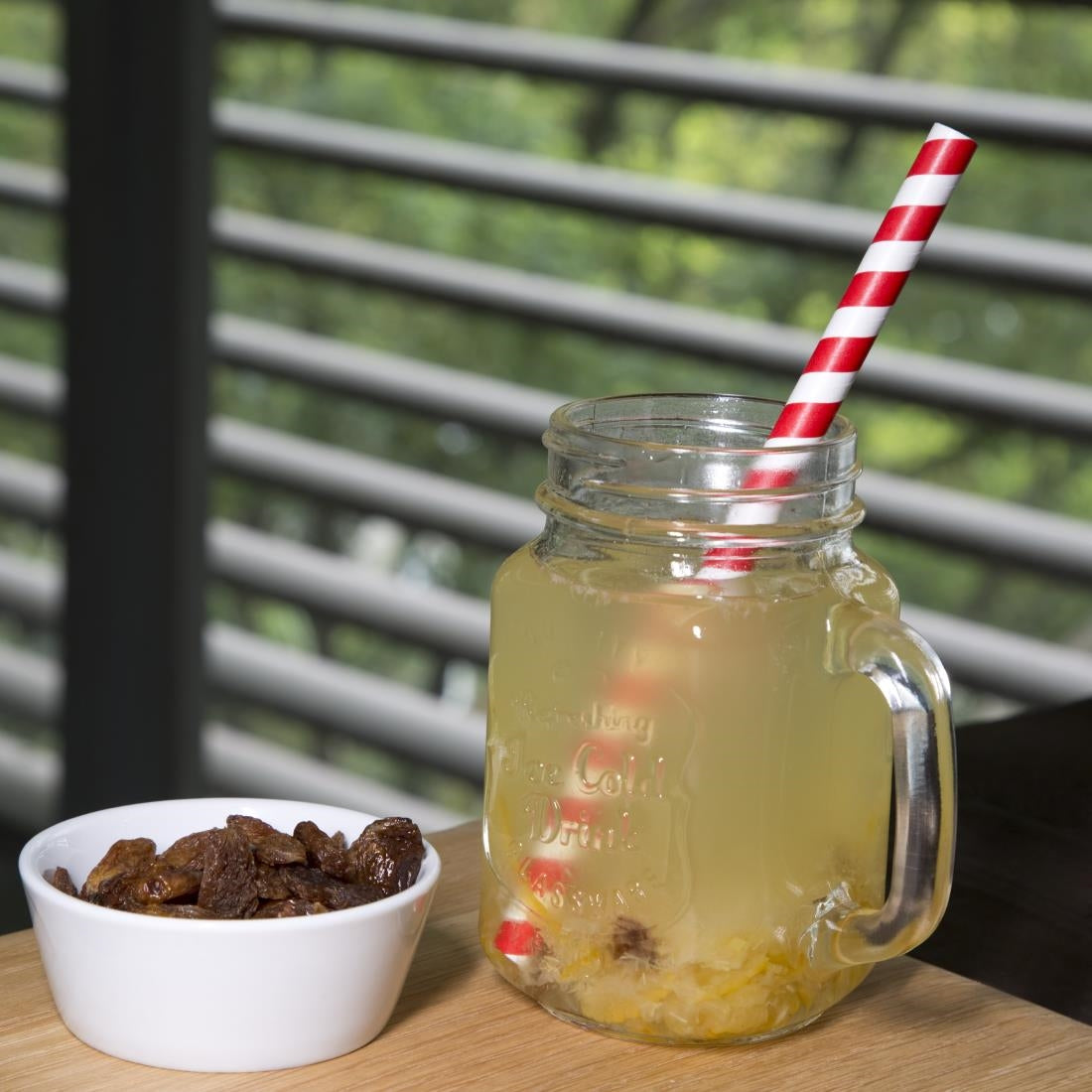 Fiesta Compostable Paper Smoothie Straws Red Stripes (250 Pack)