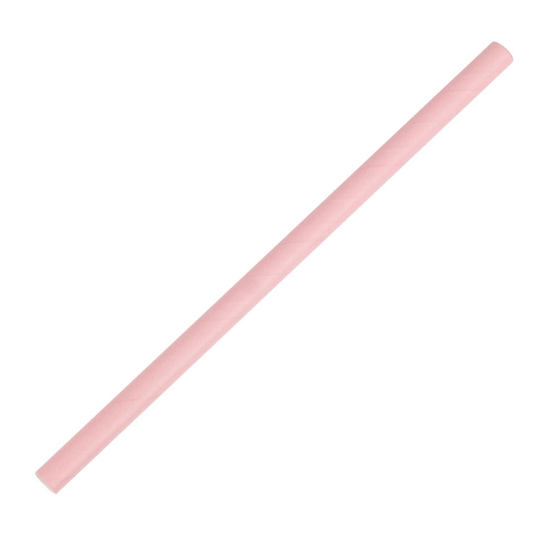 Fiesta Compostable Paper Smoothie Straws Pink (250 Pack)