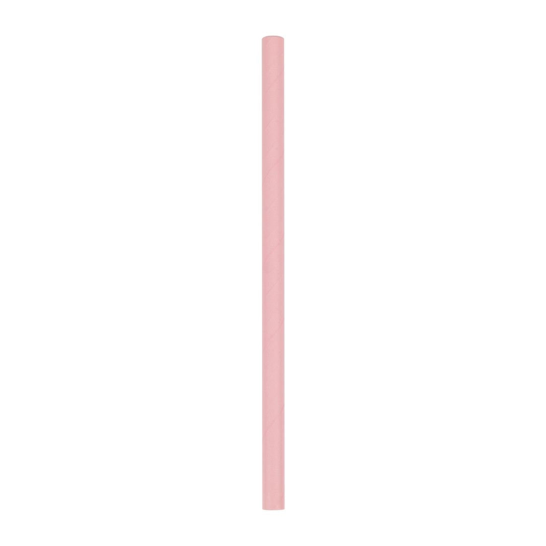 Fiesta Compostable Paper Smoothie Straws Pink (250 Pack)
