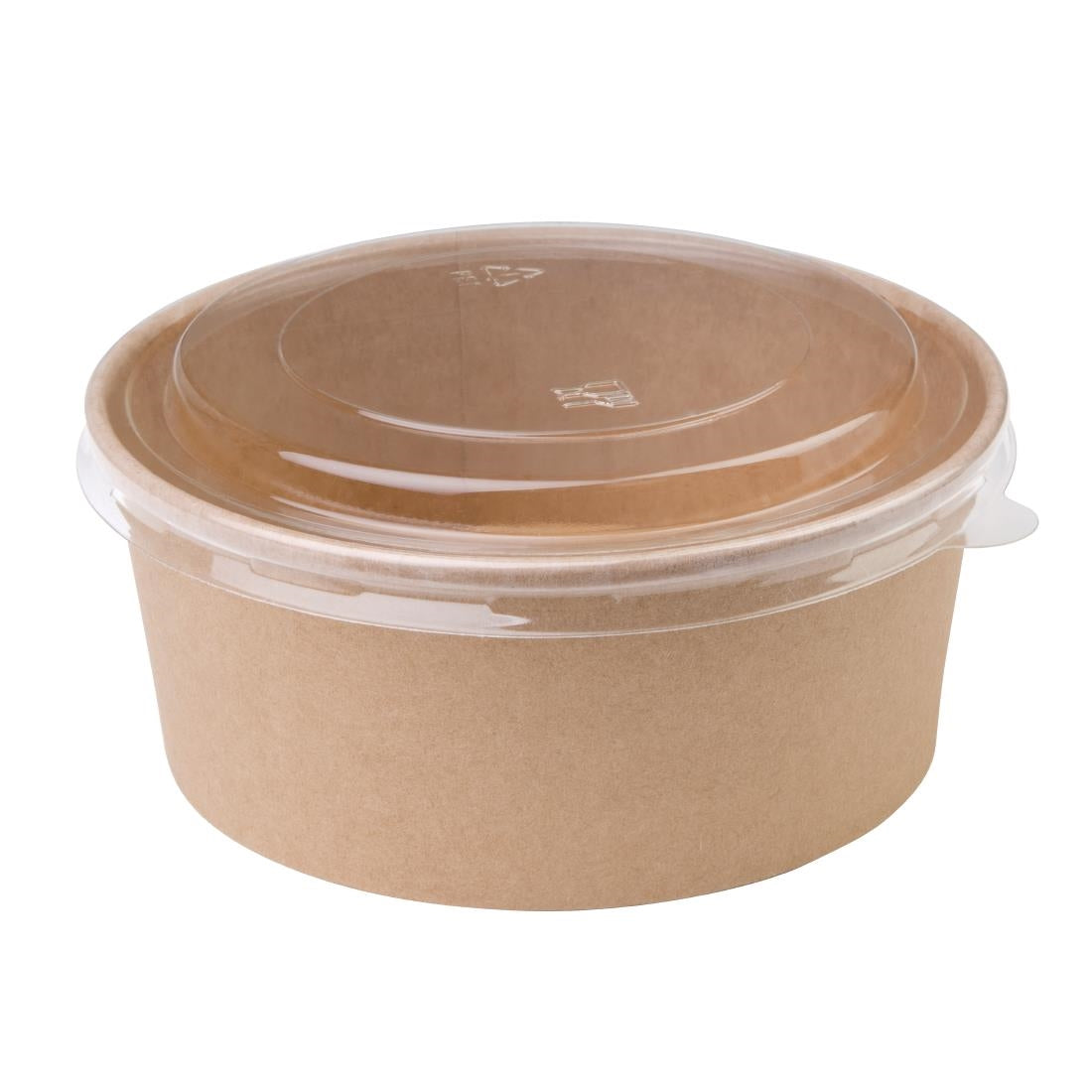 Fiesta Compostable Round Kraft Salad Bowls 750ml / 26oz (300 Pack)