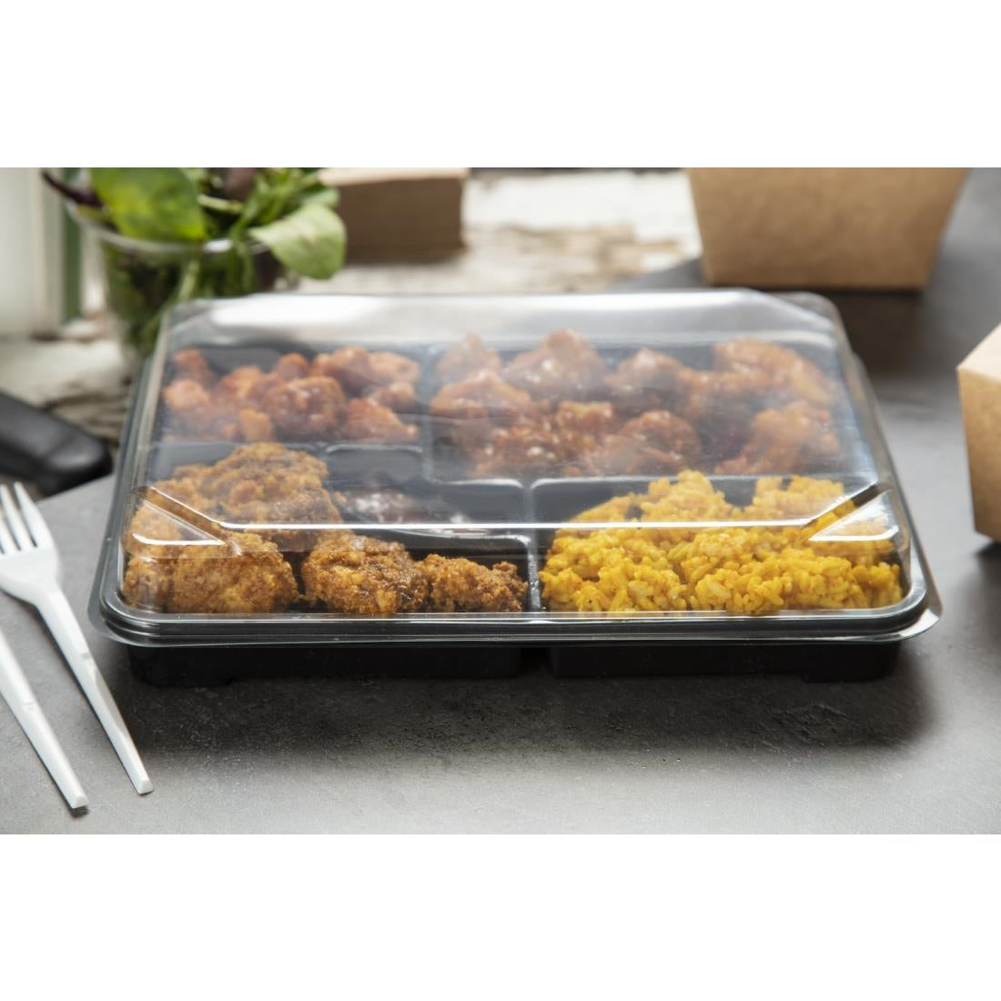 Faerch Recyclable Bento Box Lids 263 x 201mm (90 Pack)