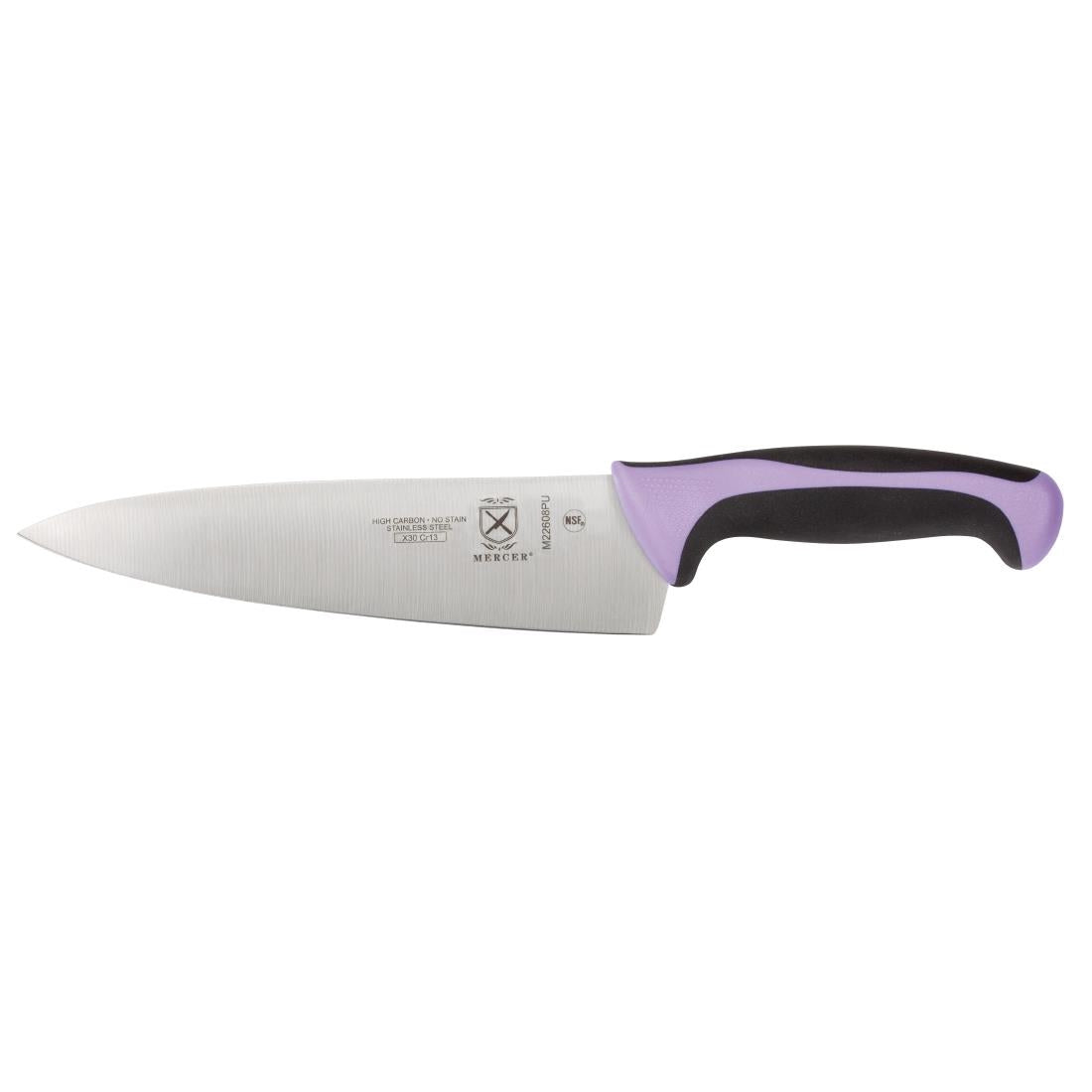 Mercer Millennia Culinary Allergen Safety Chefs Knife Purple 20.3cm
