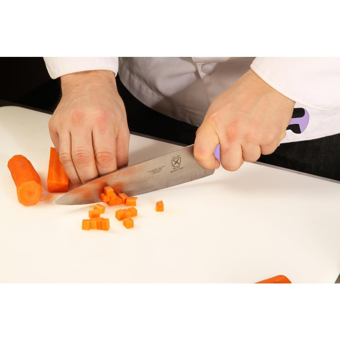 Mercer Millennia Culinary Allergen Safety Chefs Knife Purple 20.3cm