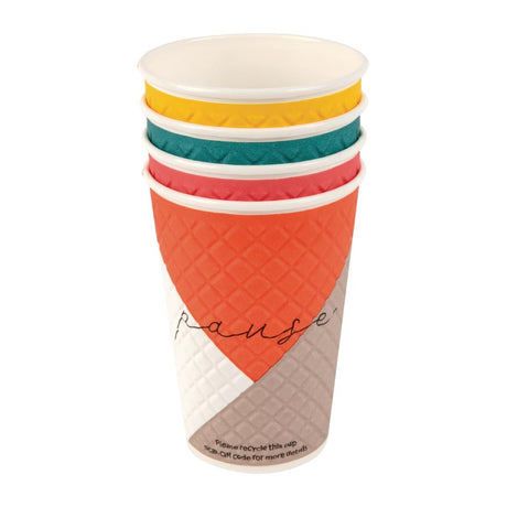 Huhtamaki Pause Disposable Coffee Cups Double Wall 455ml (620 Pack)
