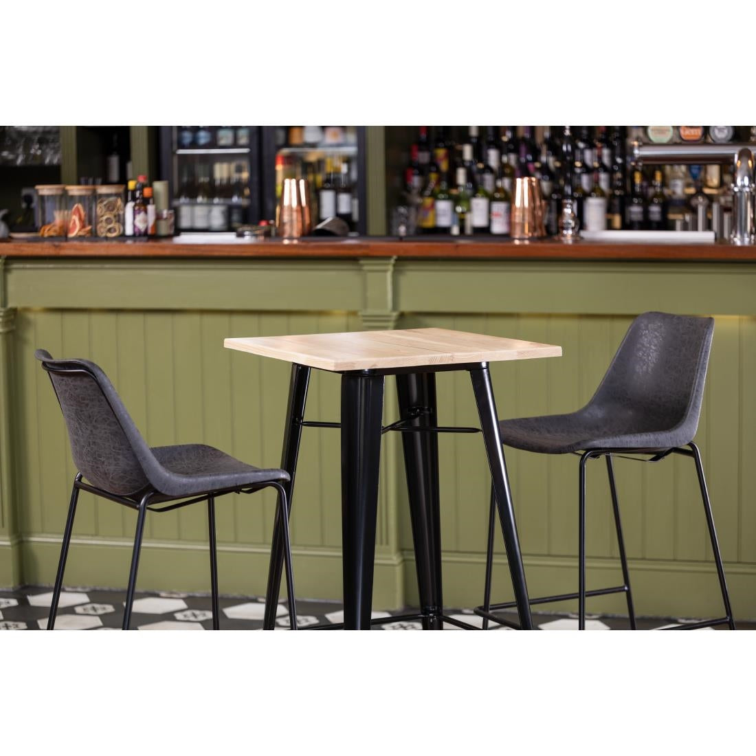 Bolero Rodeo High Stools Black (Single)