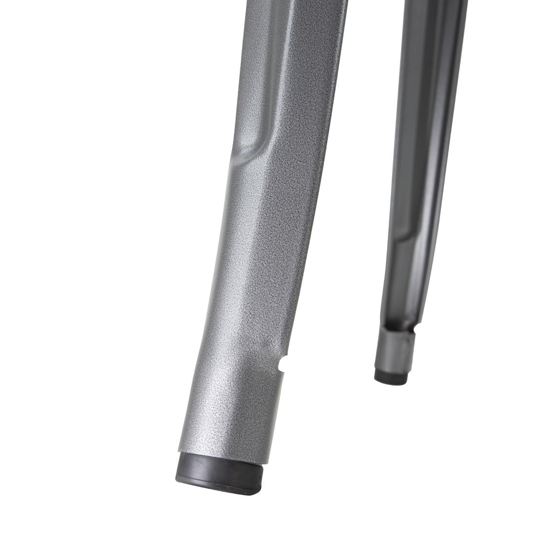 Bolero Bistro Bar Table with Wooden Top Gun Metal