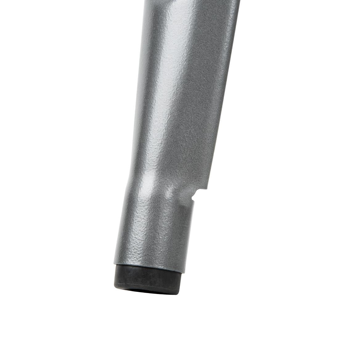 Bolero Bistro Backrest High Stools with Wooden Seat Pad Gun Metal (4 Pack)