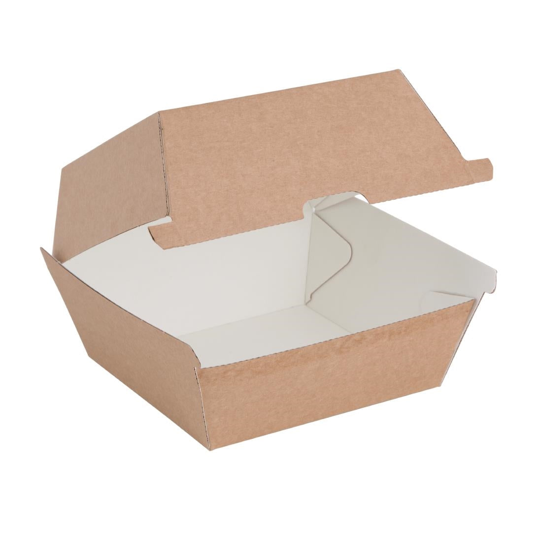 Fiesta Compostable Kraft Burger Boxes Small 105mm (200 Pack)