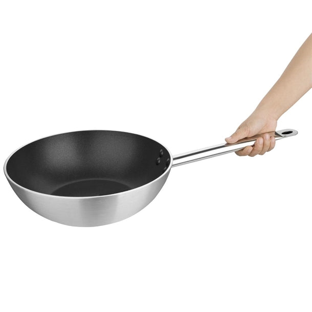 Vogue Non-stick Teflon Aluminium Platinum Plus Wok 30cm